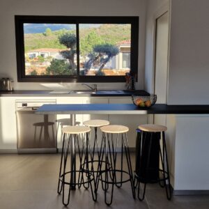 Casa di Leccia - Cuisine - Vue par la fenêtre