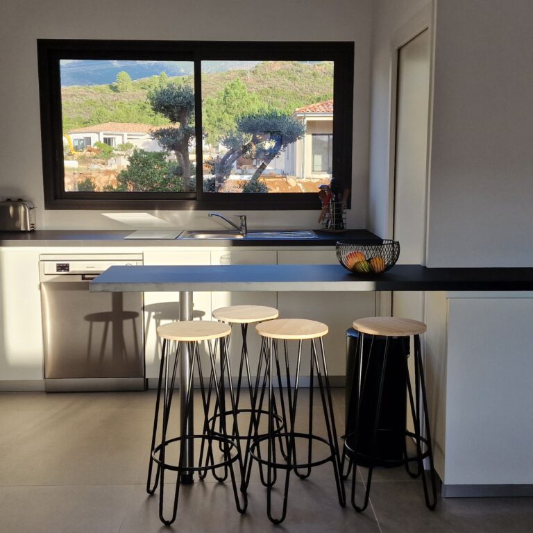 Casa di Leccia - Cuisine - Vue par la fenêtre